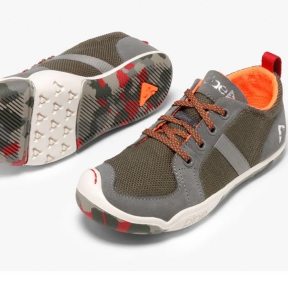 PLAE miles DRAGON SCALES Brown and Orange Casual Sneakers size 4 - Picture 2 of 6